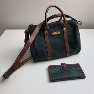 Polo Ralph Lauren Vintage Tarten Plaid Purse Set